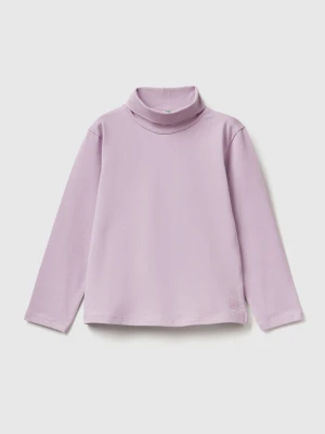 Benetton, Turtleneck T-shirt In Stretch Cotton, Size: 116, Kids United Colors of Benetton