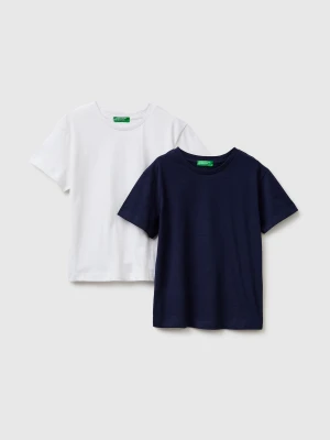 Zdjęcie produktu Benetton, Two 100% Cotton T-shirts, White, Kids United Colors Of Benetton