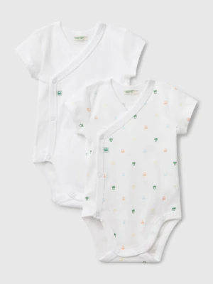 Benetton, Two Bodysuits In Cotton, size 74, Multi-color, Kids United Colors of Benetton