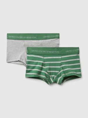 Benetton, Two Boxers In Stretch Cotton, Size: XXS, Multi-color, Kids United Colors of Benetton