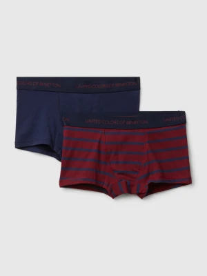 Benetton, Two Boxers In Stretch Cotton, Size: XXS, Multi-color, Kids United Colors of Benetton