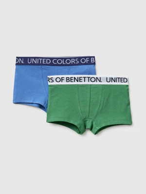 Benetton, Two Boxers With Logo Elastic, Size: XS, Multi-color, Kids United Colors of Benetton