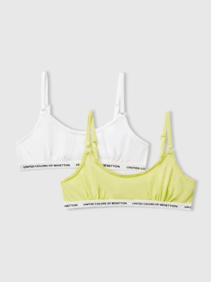 Benetton, Two Bras In Stretch Cotton, size XL, Multi-color, Kids United Colors of Benetton