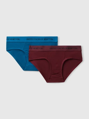 Benetton, Two Briefs With Logo Elastic, Size: XXS, Multi-color, Kids United Colors of Benetton