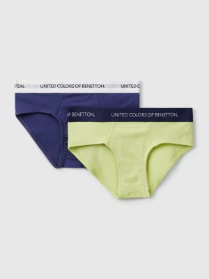 Benetton, Two Briefs With Logoed Elastic, size XXS, Multi-color, Kids United Colors of Benetton