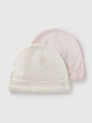 Benetton, Two Hats In Cotton, Pastel Pink, Kids United Colors of Benetton