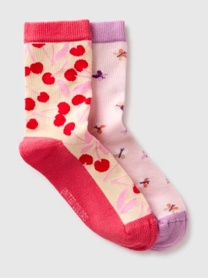 Benetton, Two Pairs Of Patterned Socks, Size: 39-41, Multi-color, Kids United Colors of Benetton