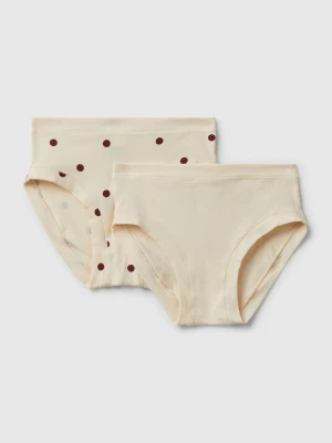 Benetton, Two Pairs Of Super Stretch Underwear, Size: XXS-XS, Creamy White, Kids United Colors of Benetton