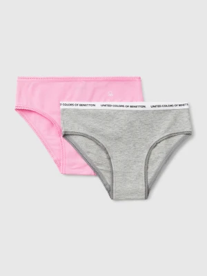 Benetton, Two Pairs Of Underwear In Stretch Cotton, size XXS, Multi-color, Kids United Colors of Benetton