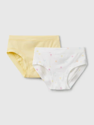 Benetton, Two Pairs Of Underwear In Stretch  Cotton, size XXS-XS, Multi-color, Kids United Colors of Benetton