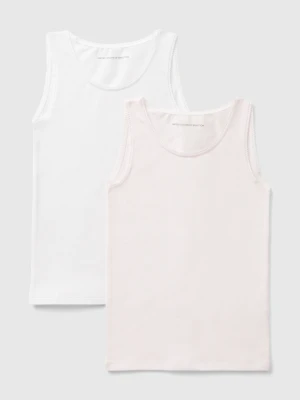 Benetton, Two Tank Tops In Stretch Cotton, size XXS, Multi-color, Kids United Colors of Benetton