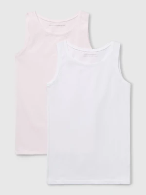 Benetton, Two Tank Tops In Super Stretch Cotton, Size: XXS-XS, Multi-color, Kids United Colors of Benetton