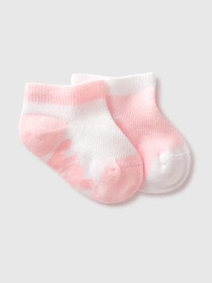 Benetton, Two-tone Short Sock Set, Size: 62, Pink, Kids United Colors of Benetton