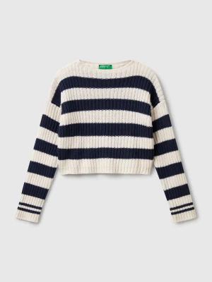 Zdjęcie produktu Benetton, Two-tone Striped Sweater, size XL, Blue, Kids United Colors of Benetton