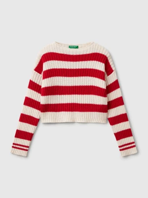 Benetton, Two-tone Striped Sweater, size XL, Red, Kids United Colors of Benetton