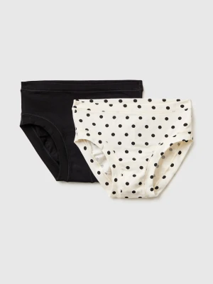 Benetton, Two Underwear In Stretch  Organic Cotton, Size: XXS-XS, Multi-color, Kids United Colors of Benetton