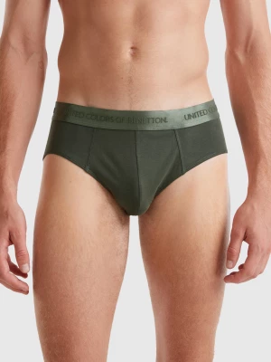 Benetton, Underwear In Lyocell Blend, size M, Military Green, Men United Colors of Benetton