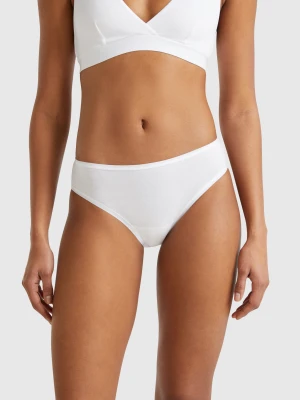 Benetton, Basic Underwear In Stretch Organic Cotton, size XS, White, Women United Colors of Benetton