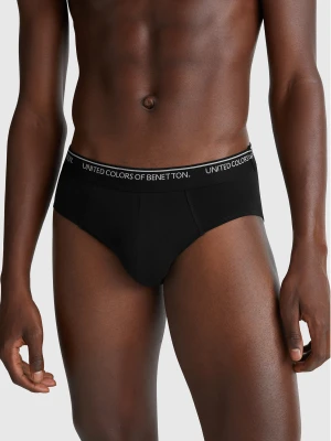 Benetton, Underwear In Stretch Cotton, size XL, Black, Men United Colors of Benetton