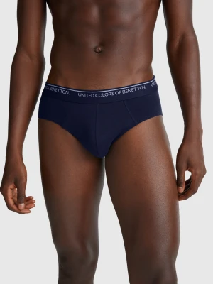 Benetton, Underwear In Stretch Cotton, Size: XL, Dark Blue, Men United Colors of Benetton