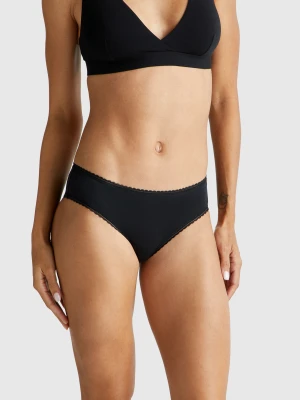 Benetton, Underwear In Stretch Modal Tencel™, Size: XS, Black, Women United Colors of Benetton