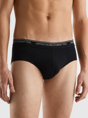 Benetton, Underwear In Stretch Organic Cotton, size L, Black, Men United Colors of Benetton