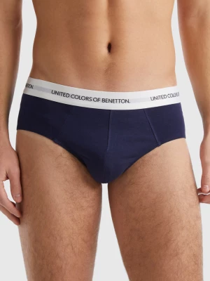 Benetton, Underwear In Stretch Organic Cotton, size L, Dark Blue, Men United Colors of Benetton