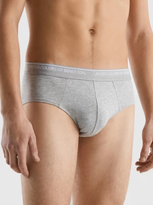 Benetton, Underwear In Stretch Organic Cotton, size L, Light Gray, Men United Colors of Benetton