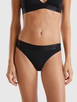 Benetton, Underwear In Stretch Organic Cotton, size M, Black, Women United Colors of Benetton