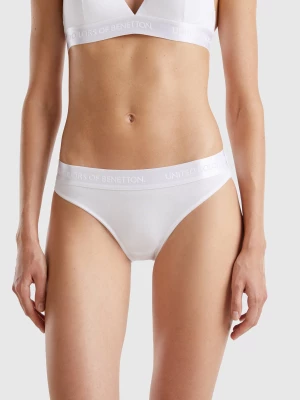 Benetton, Underwear In Stretch Organic Cotton, size M, White, Women United Colors of Benetton