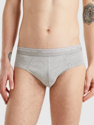 Benetton, Underwear In Stretch Organic Cotton, size XL, Light Gray, Men United Colors of Benetton