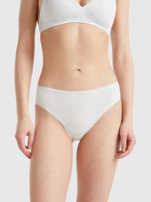 Benetton, Underwear In Stretch Organic Cotton, size XS, Light Gray, Women United Colors of Benetton