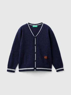 Benetton, V-neck Cardigan, size 104, Dark Blue, Kids United Colors of Benetton