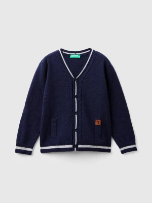 Benetton, V-neck Cardigan, size 82, Dark Blue, Kids United Colors of Benetton