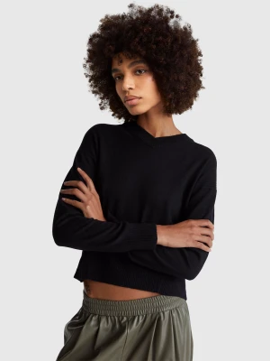 Benetton, V-neck Sweater, Size: XXS, Black, Women United Colors of Benetton