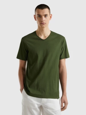 Benetton, V-neck T-shirt In 100% Cotton, size XL, , Men United Colors of Benetton