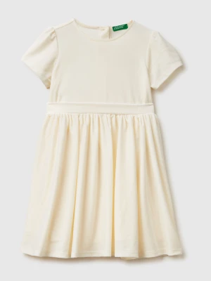 Benetton, Velvet Dress, Size: 116, Creamy White, Kids United Colors of Benetton