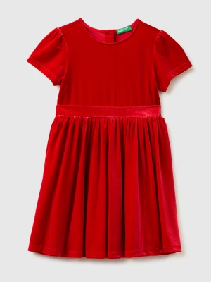 Benetton, Velvet Dress, Size: 104, Red, Kids United Colors of Benetton