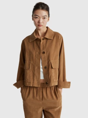 Benetton, Velvet Jacket, Size: S, Camel, Women United Colors of Benetton