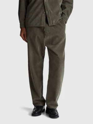 Benetton, Velvet Jogging Trousers, Size: XS, Dark Gray, Men United Colors of Benetton