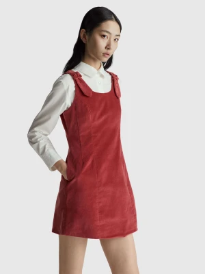 Benetton, Velvet Mini Dress, Size: M, Red, Women United Colors of Benetton