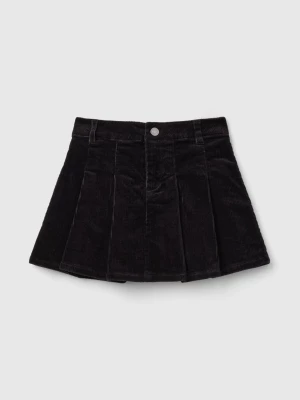 Benetton, Velvet Pleated Mini Skirt, size 2XL, Black, Kids United Colors of Benetton