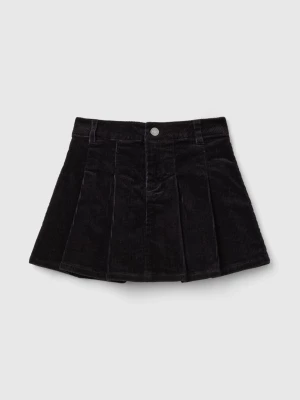 Benetton, Velvet Pleated Mini Skirt, size S, Black, Kids United Colors of Benetton