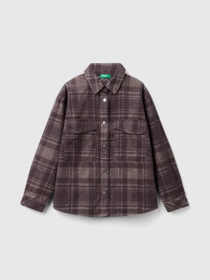 Benetton, Velvet Tartan Shirt, size 2XL, Beige, Kids United Colors of Benetton