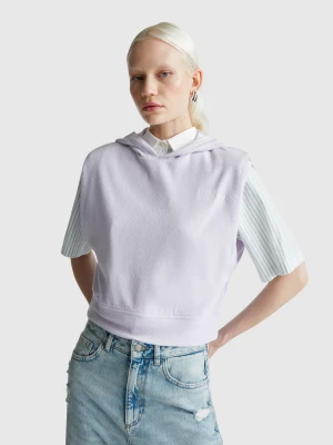 Benetton, Vest With Hood, Size: XXS, Lilac, Women United Colors of Benetton