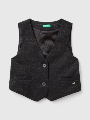 Benetton, Vest With Satin Lining, size 2XL, Black, Kids United Colors of Benetton