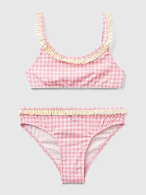 Benetton, Vichy Bikini Swimsuit, size 2XL, Pink, Kids United Colors of Benetton