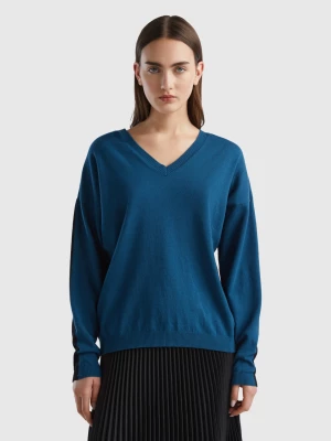 Benetton, Viscose Blend Sweater, size M, Black, Women United Colors of Benetton