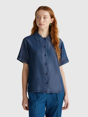 Benetton, Viscose Blouse, size XXS, Dark Blue, Women United Colors of Benetton