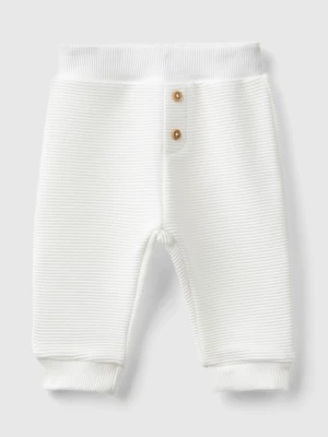 Benetton, Warm Cotton Blend Trousers, size 68, Creamy White, Kids United Colors of Benetton